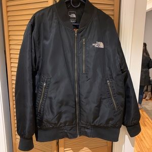 Men’s L Black Northface Bomber Jacket / Coat.